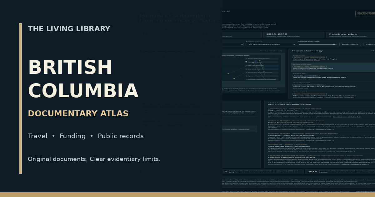 British Columbia Epstein Files Atlas cover